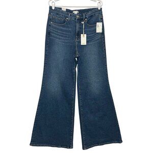 GOOD AMERICAN Palazzo Jeans 14/32 Denim Blue Súper Flattering Stretch High Rise
